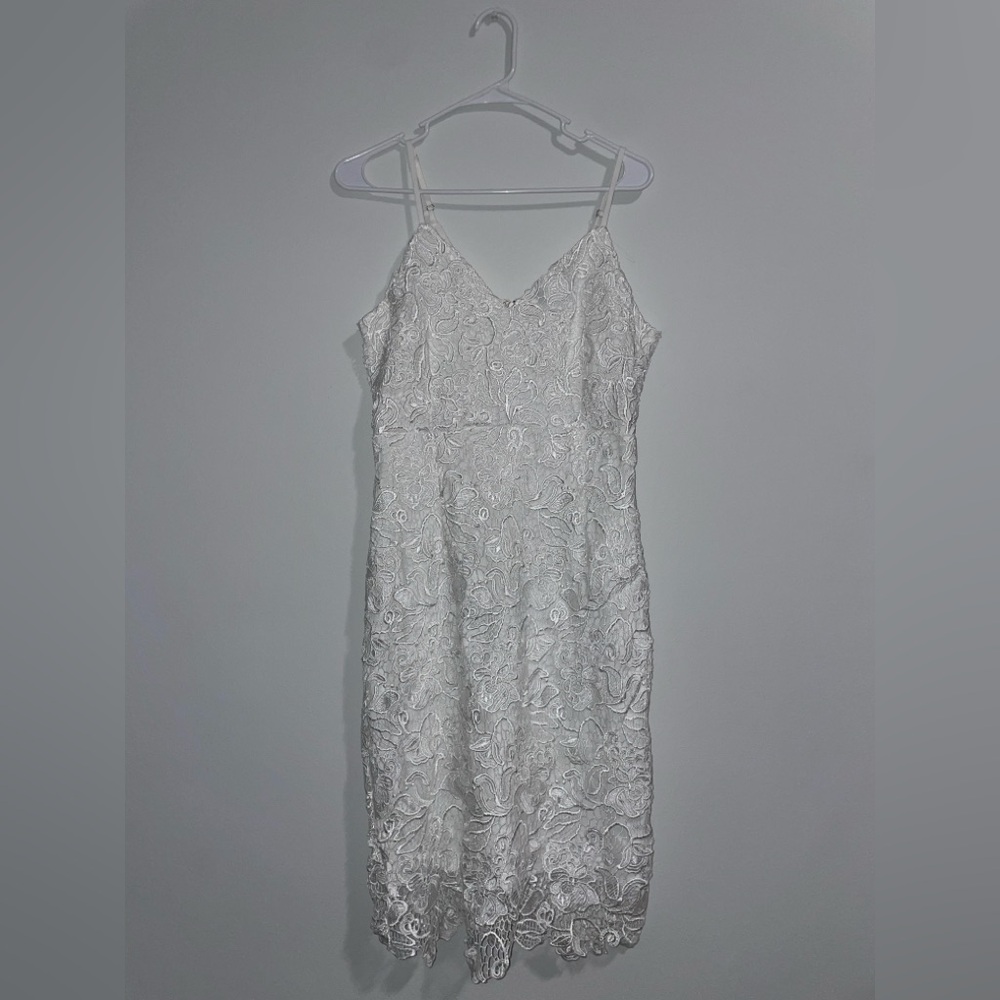 Lulus Elegant White Lace Dress